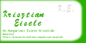 krisztian eisele business card